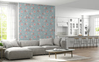 Light and colorful wallpaper for walls using the Birdie Blooms: Pastel Pop Wallpaper.
