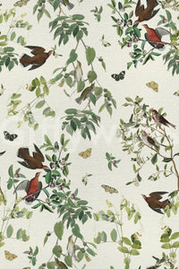 Olive green mural wallpaper for cozy corners

