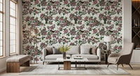 Living area lifted by garden-style florals from the Cherry Blossom White range, GD9086
