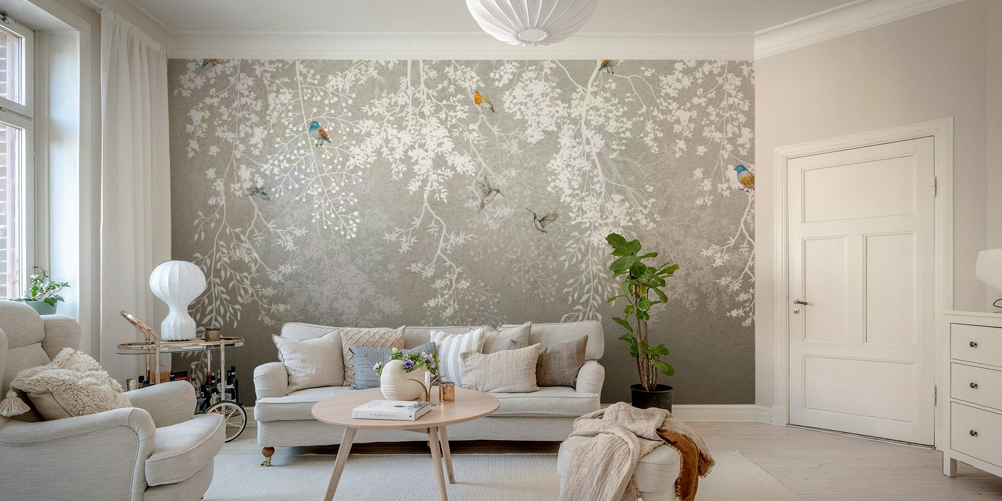 The lines are delicate and the shapes are fluid.

