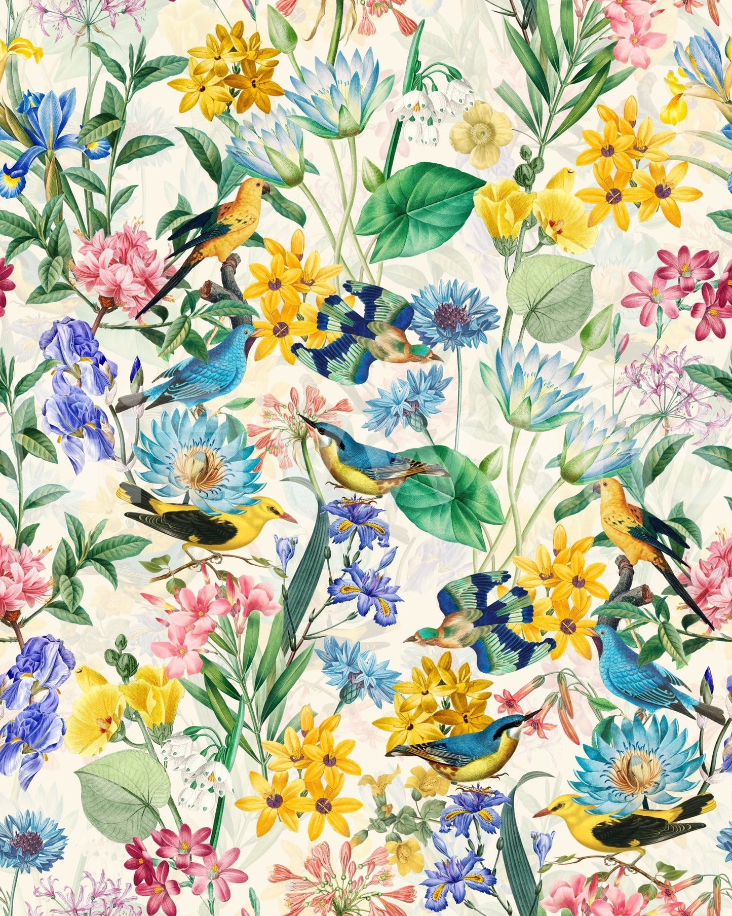 Birds & Blooms Symphony Wallpaper⁠