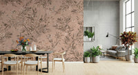 Vibrant parrot detail on the Botanical Birdsong Wall Mural design., GD6286