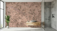 The tropical toucan motif within the Botanical Birdsong Wall Mural., GD6286