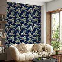 Abstract wallpaper featuring birds in motion

