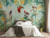 Nature-inspired Birds of Paradise Wall Mural for Walls.

