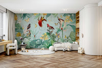 Exotic Birds of Paradise Wall Mural for Nature Lovers.

