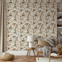 Calm woodland birds wall design

