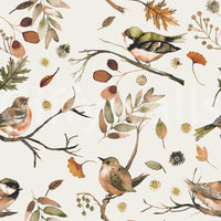 Birds trees and leaves wallpaper

