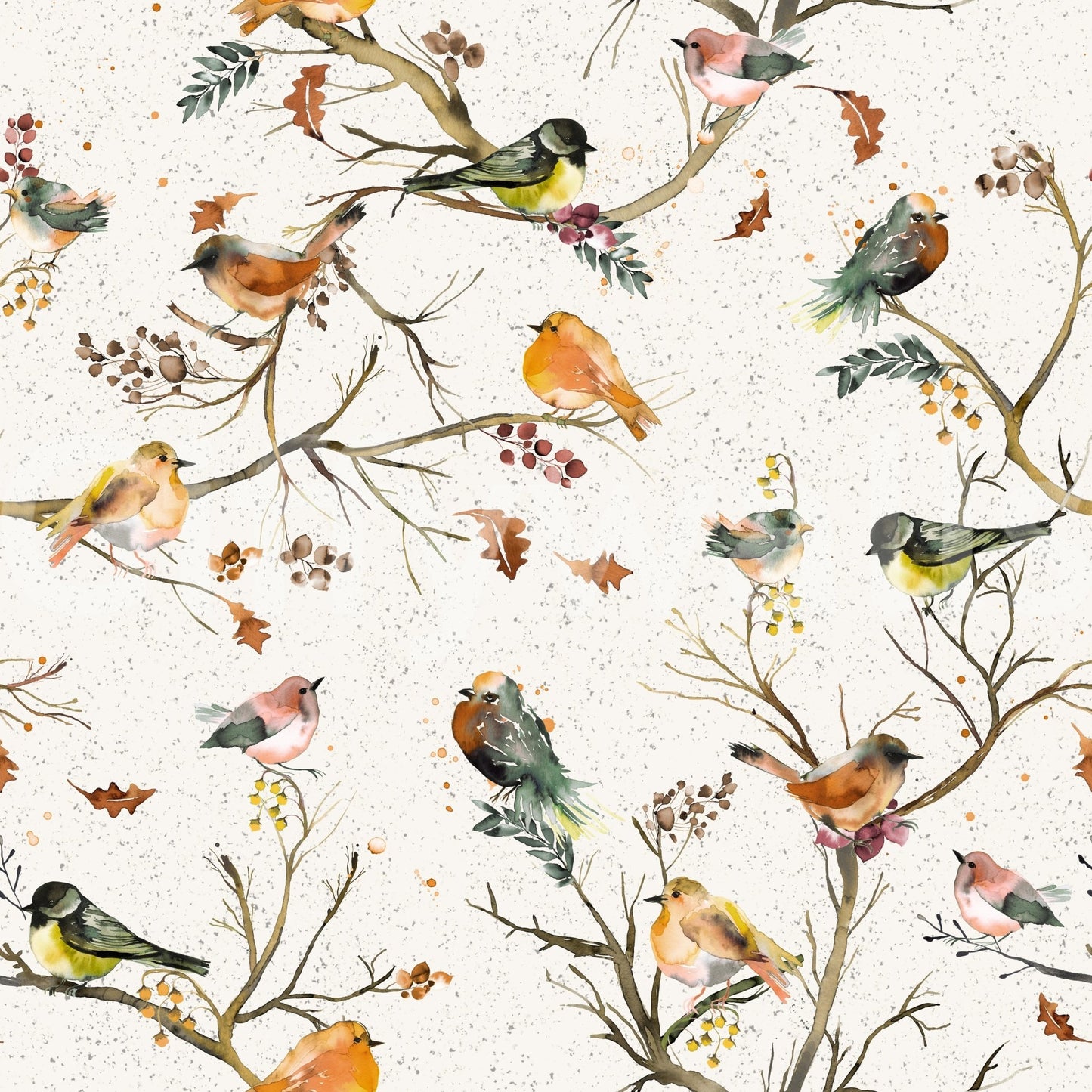 Country home bird wallpaper

