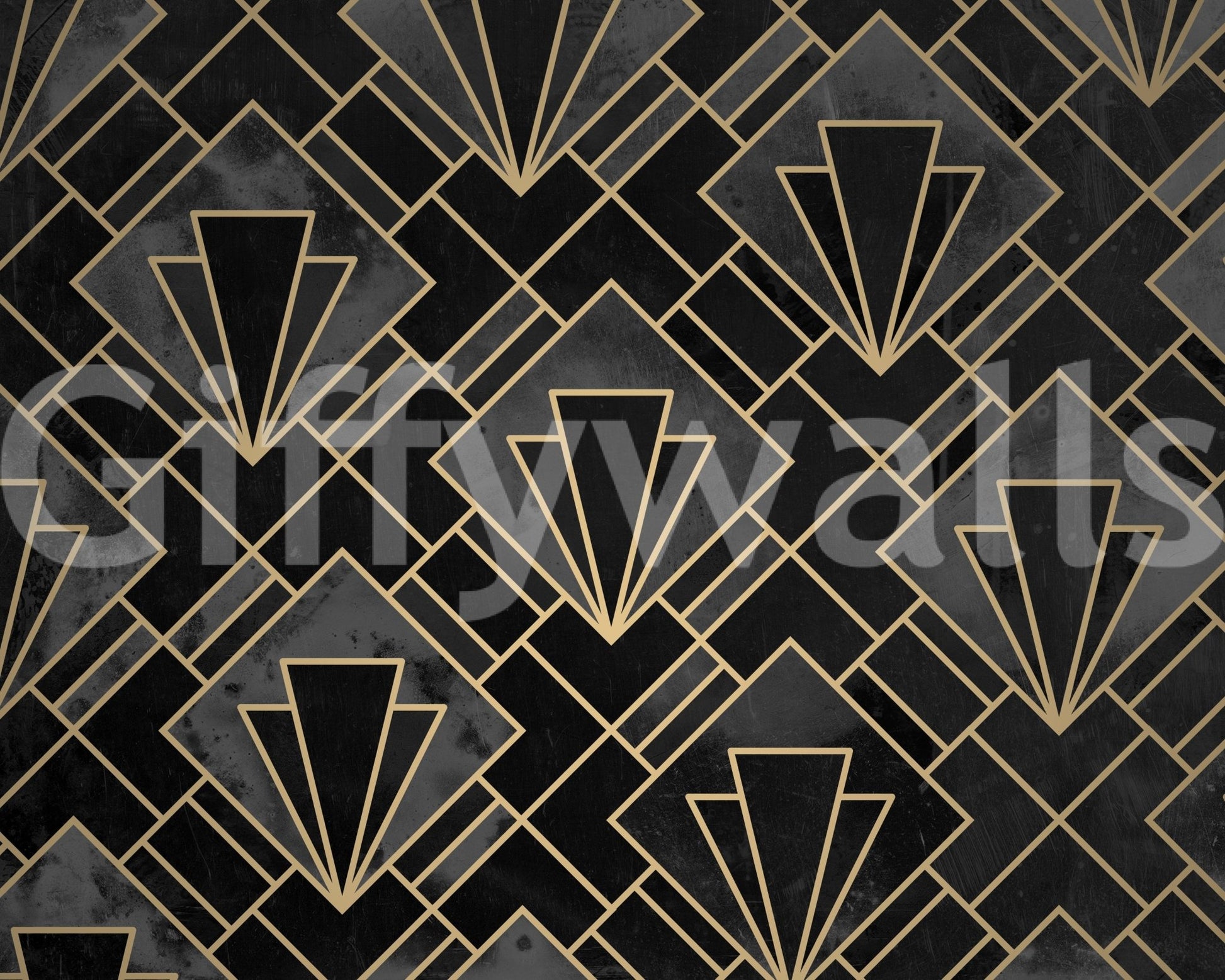 Contemporary mural wallpaper with mosaic look

