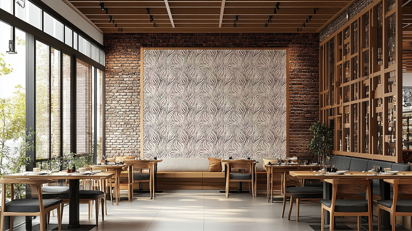 Bold black and white animal print wallpaper

