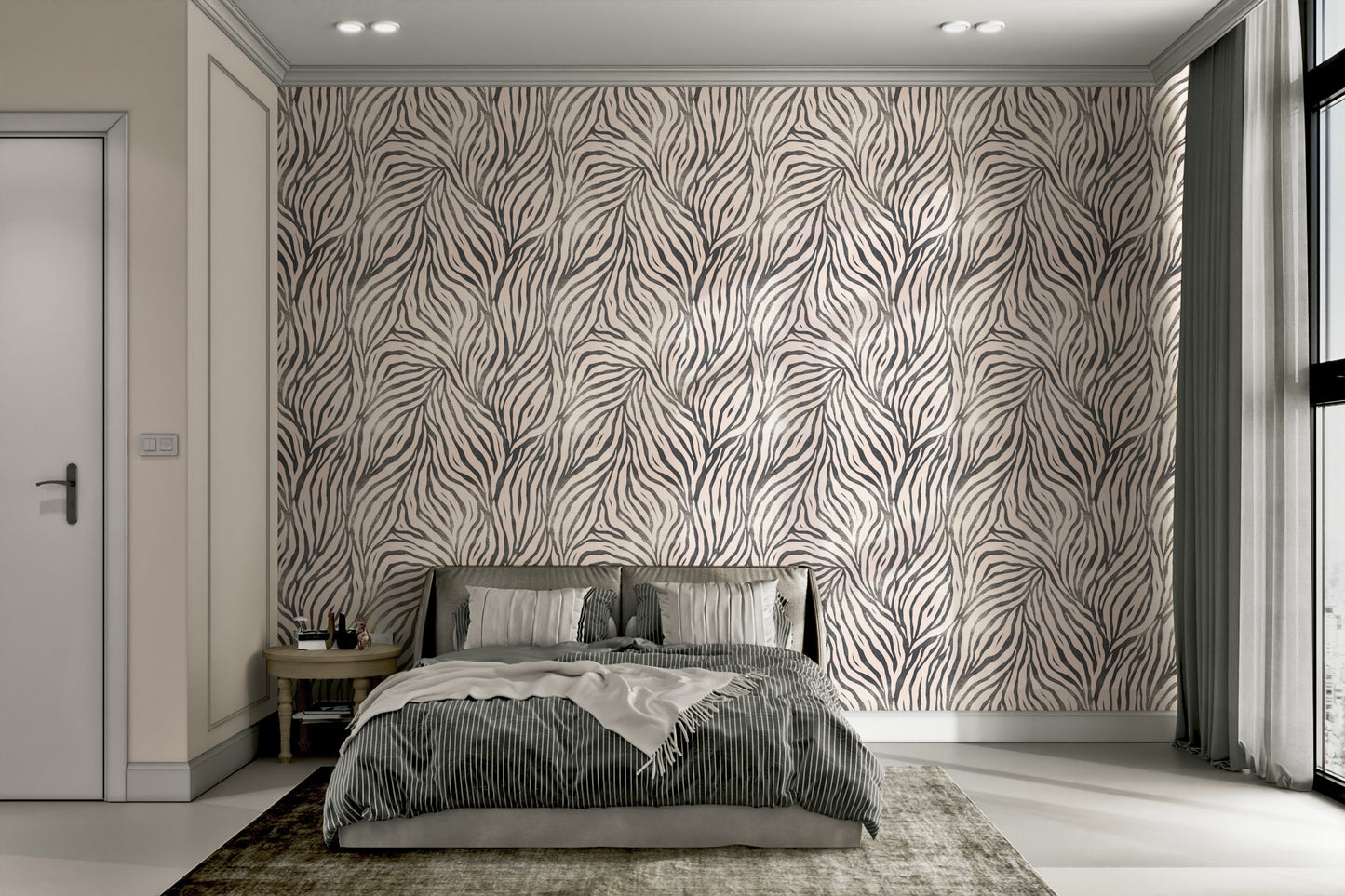 Stylish zebra wallpaper for walls

