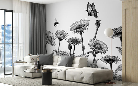 Daisy wallpaper mural for a fresh ambiance A920