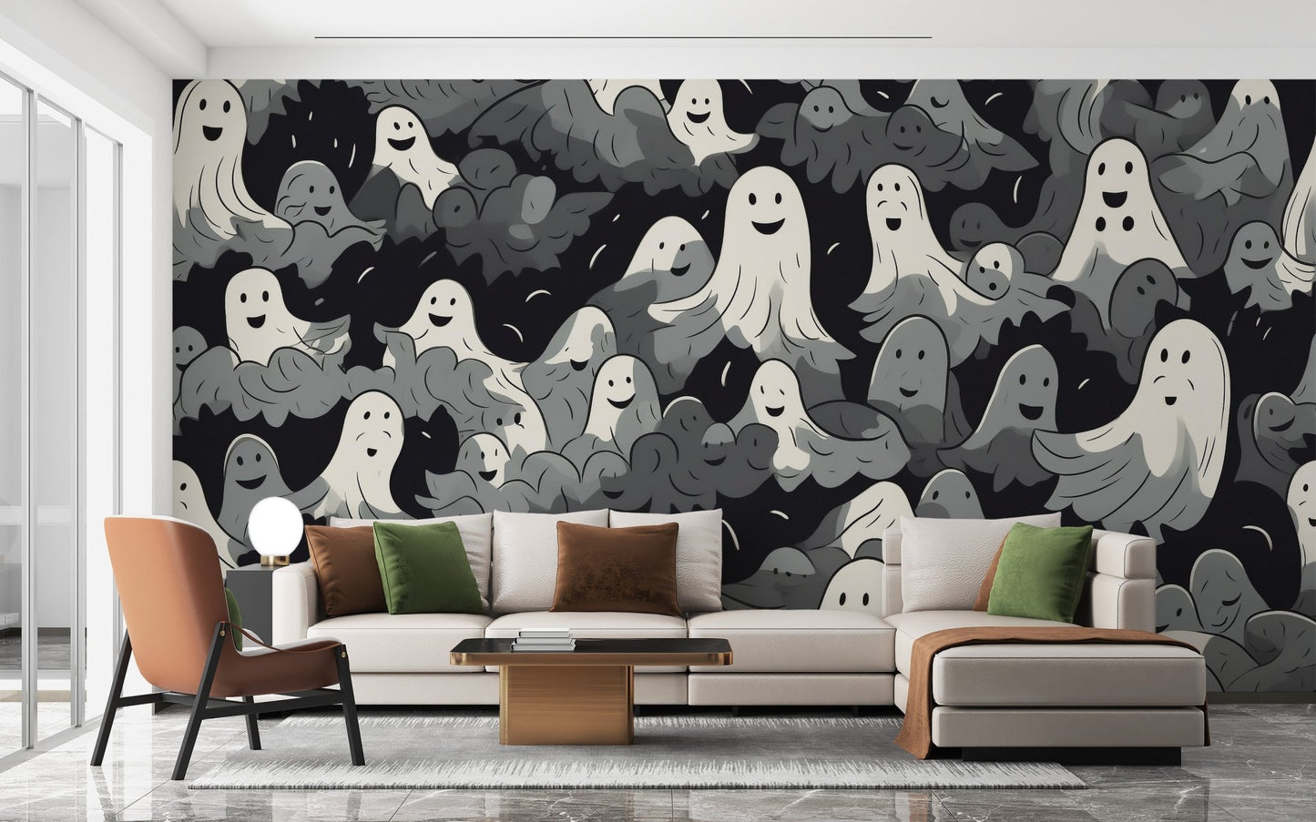 Cute ghostly vibes in Halloween Wallpaper B794