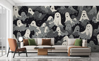 Cute ghostly vibes in Halloween Wallpaper B794