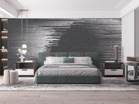 Black and White Glitch Abstract Wall Art Wall Mural - Giffywalls