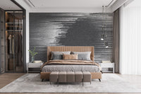 Black and White Glitch Abstract Wall Art Wall Mural - Giffywalls