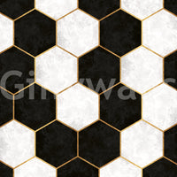 Large scale geometric shapes on the Luxe Hexagons wall muralGD9512