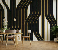 Modern linear pattern wall design
