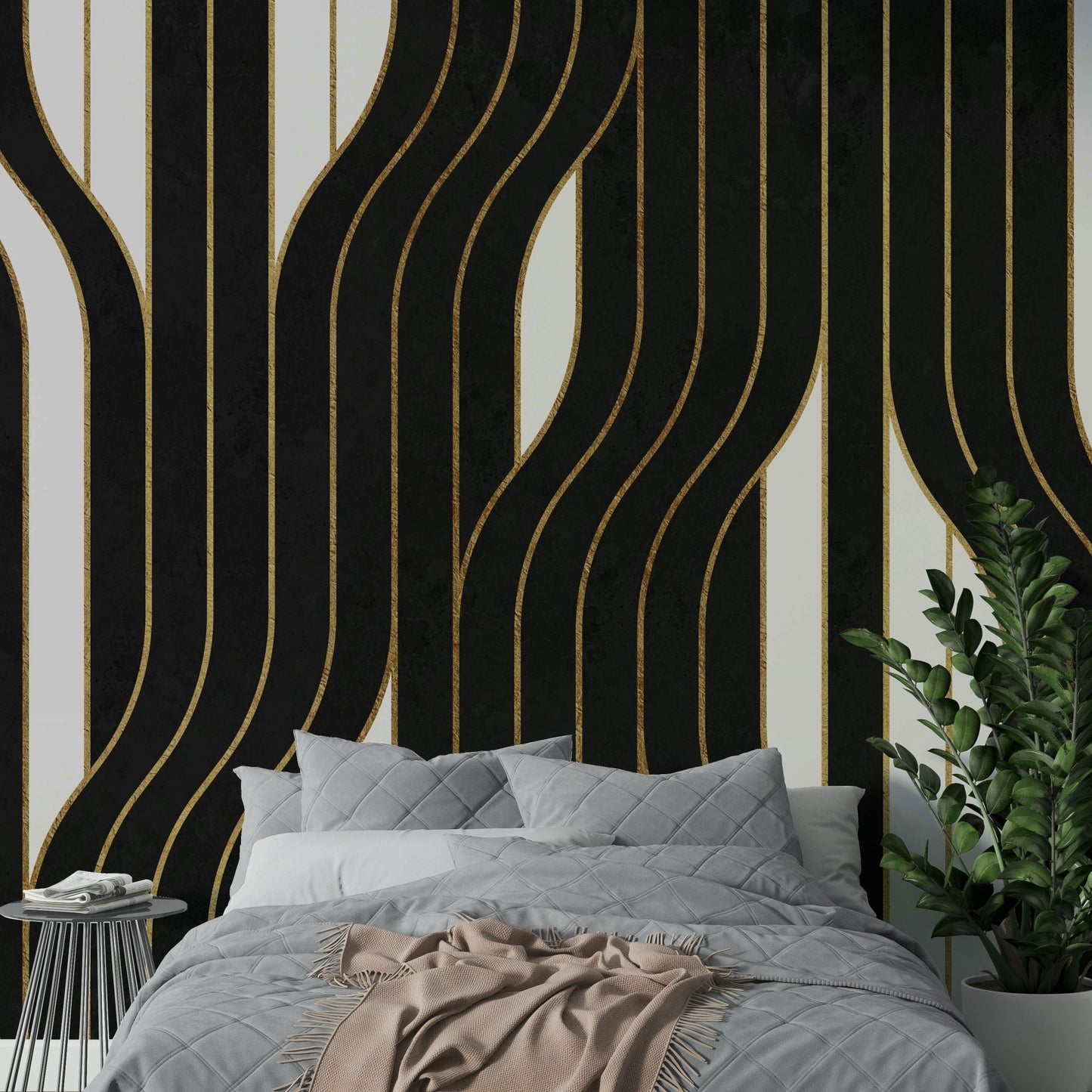Minimalist stripe wallpaper design
