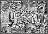 Symmetric maze wall mural for a luxury flat interior., GD7836