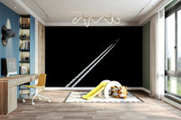 A peaceful classic design mural on decorative wallpaper., GD4880