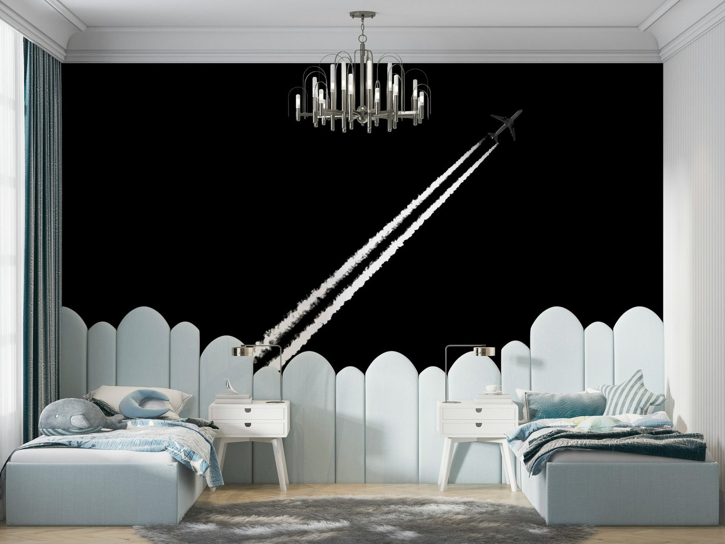 A beautiful modern art wall mural for a living room., GD4880