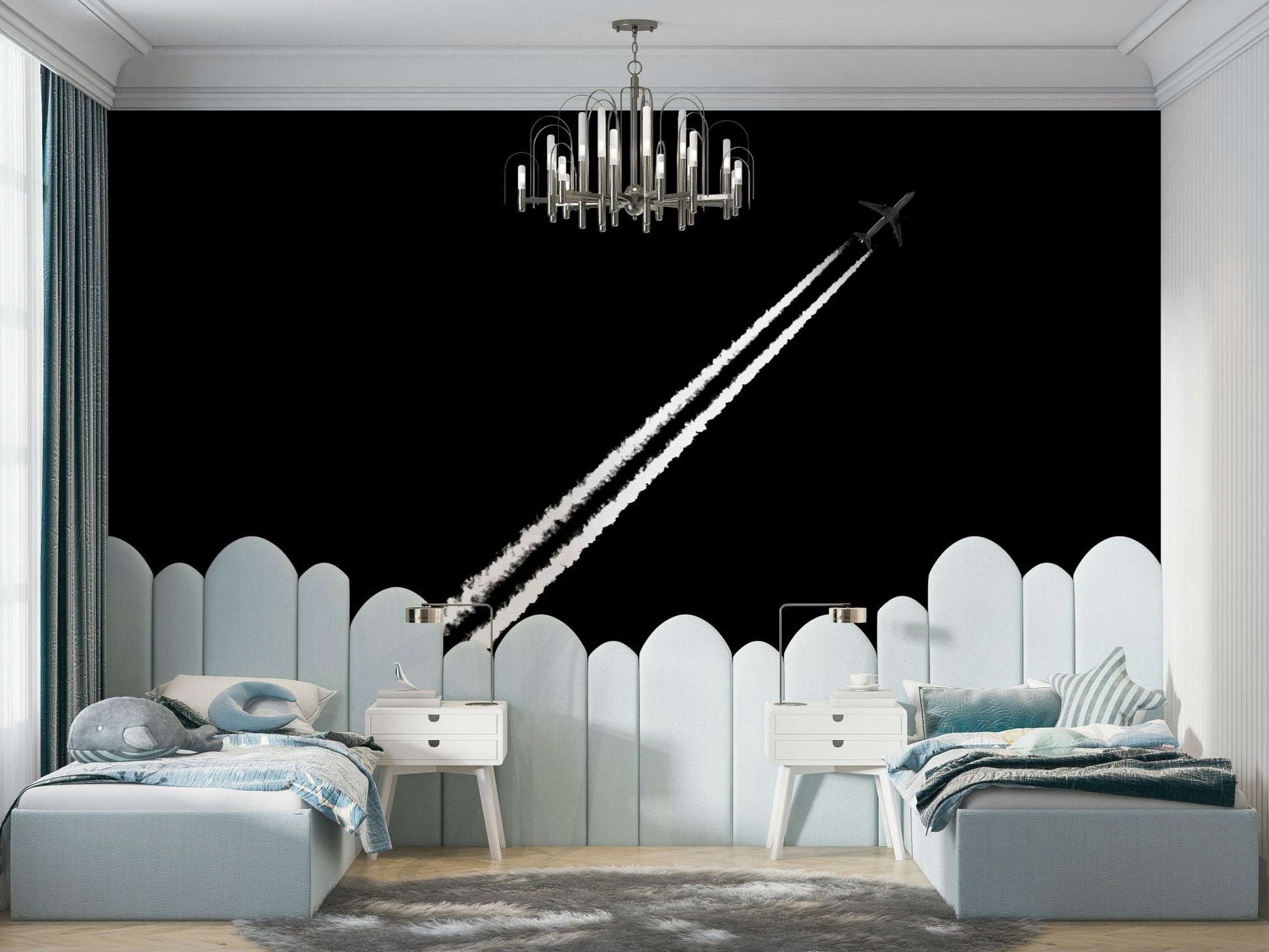 A beautiful modern art wall mural for a living room., GD4880