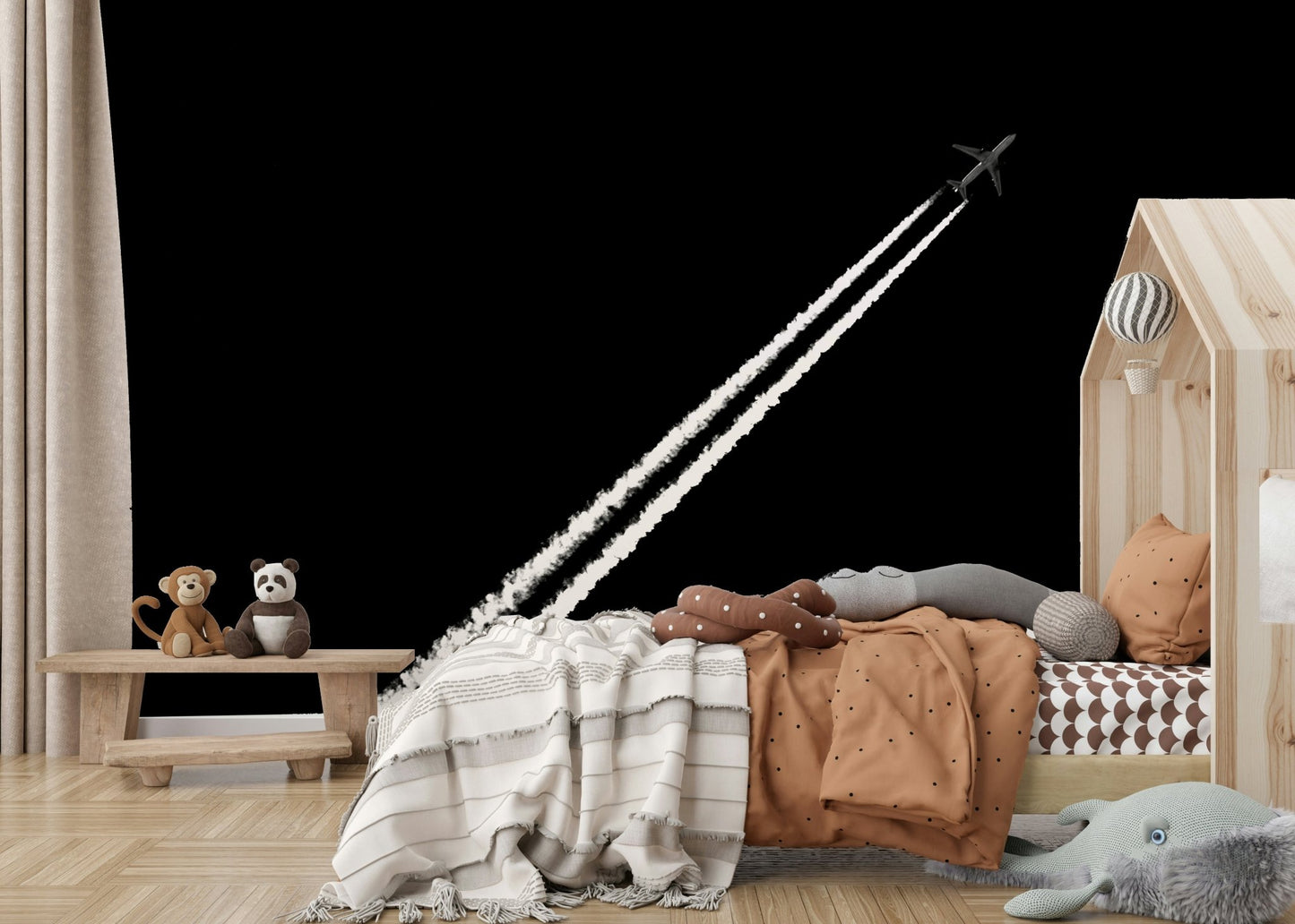 A calming modern design wallpaper mural that defines a space., GD4880
