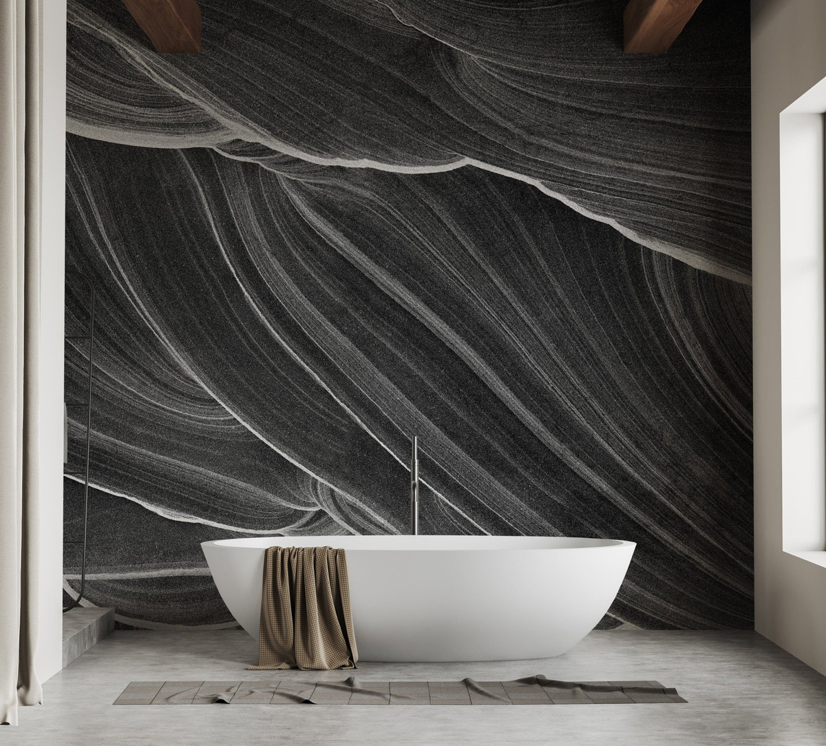 6 Bold Black Wallpapers for bathroom: Create a Dynamic Look