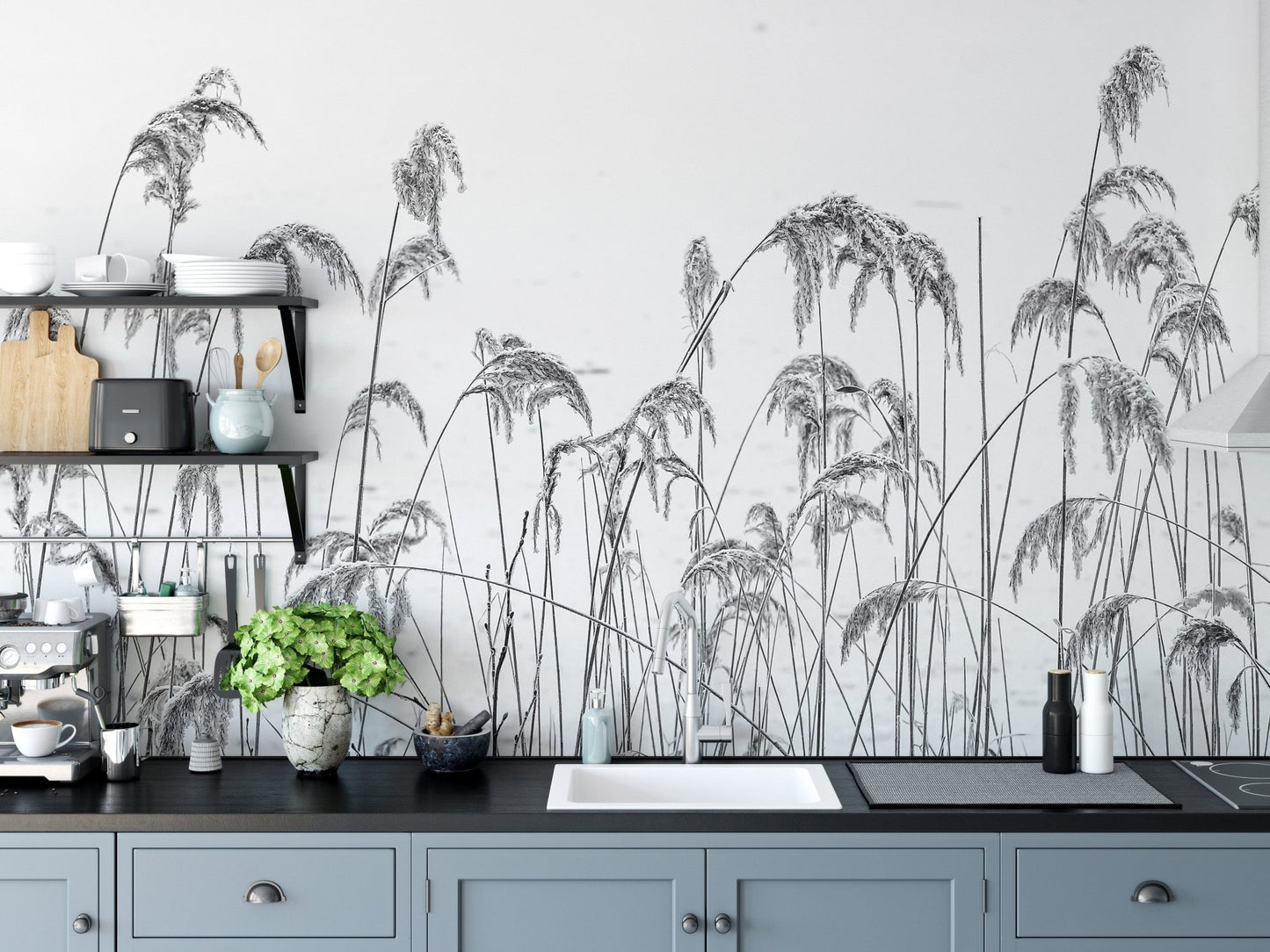 Winter Reeds Wallpaper murals - Giffywalls A927