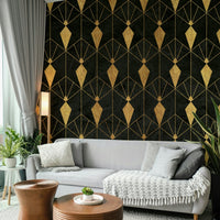 Metallic detail Art Deco wallpaper
