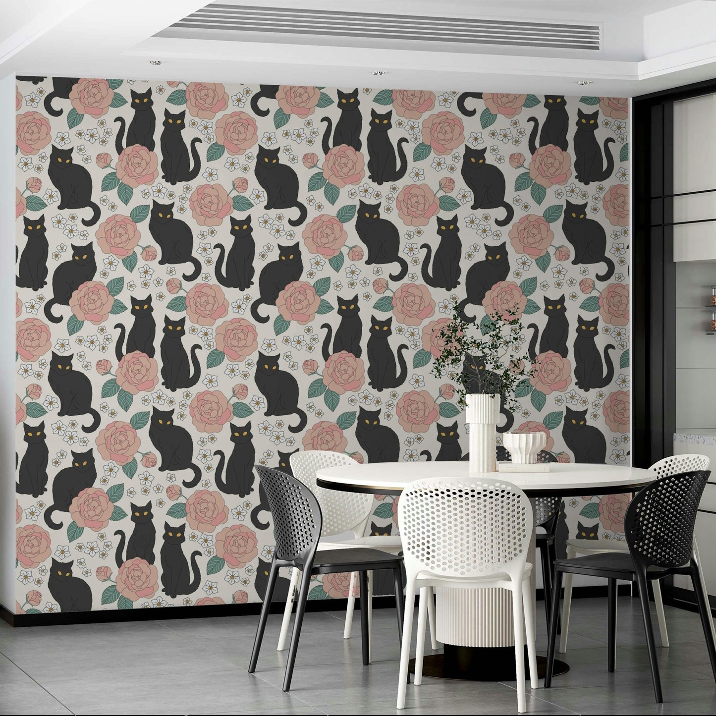 Mysterious feline wallpaper
