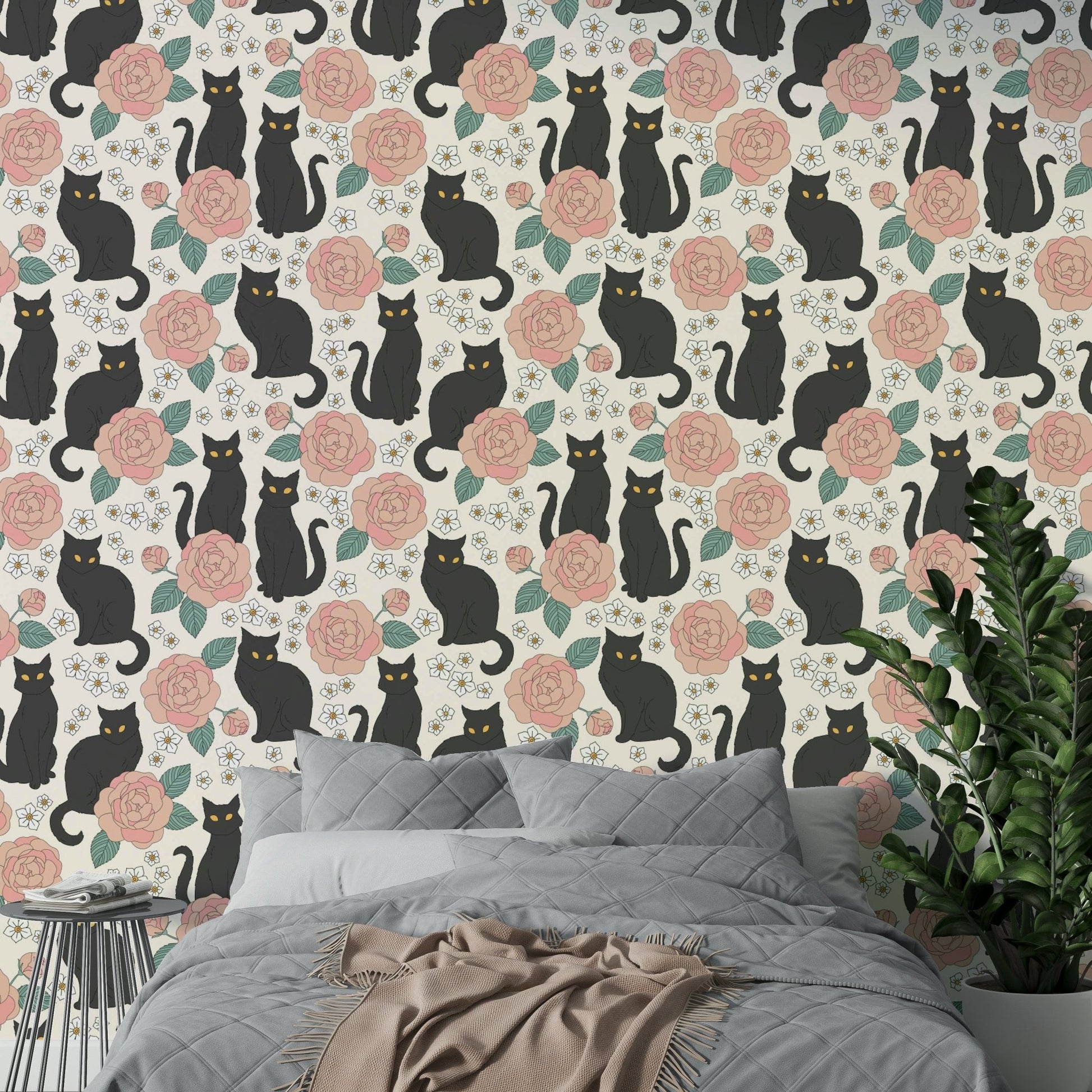 Dark flora and fauna wallpaper
