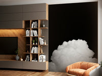 Piled white mounds crown the lower frame in this Black Clouds II wall mural GD4844
