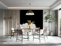 Vapor builds a tall cloud face under black in this Black Clouds II wall mural GD4844

