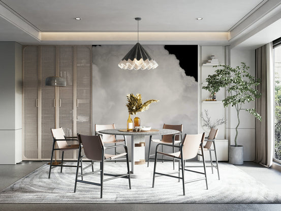 Towering white cloud rises on a black sky, the Black Clouds III wall mural GD4843
