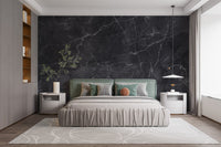 Gray veined marble wallpaper mural design
