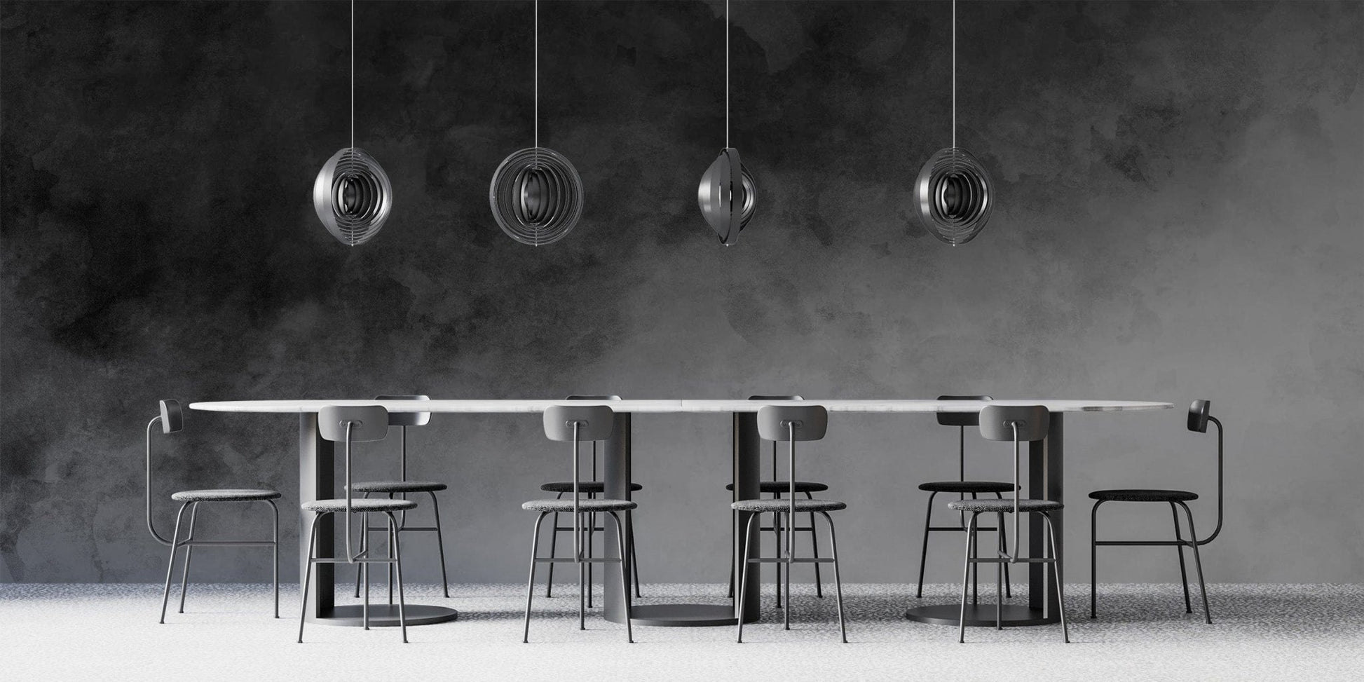Sophisticated grayscale mural for walls ombre-05
