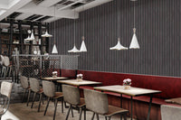 Modern Black Grunge Striped Wallpaper
