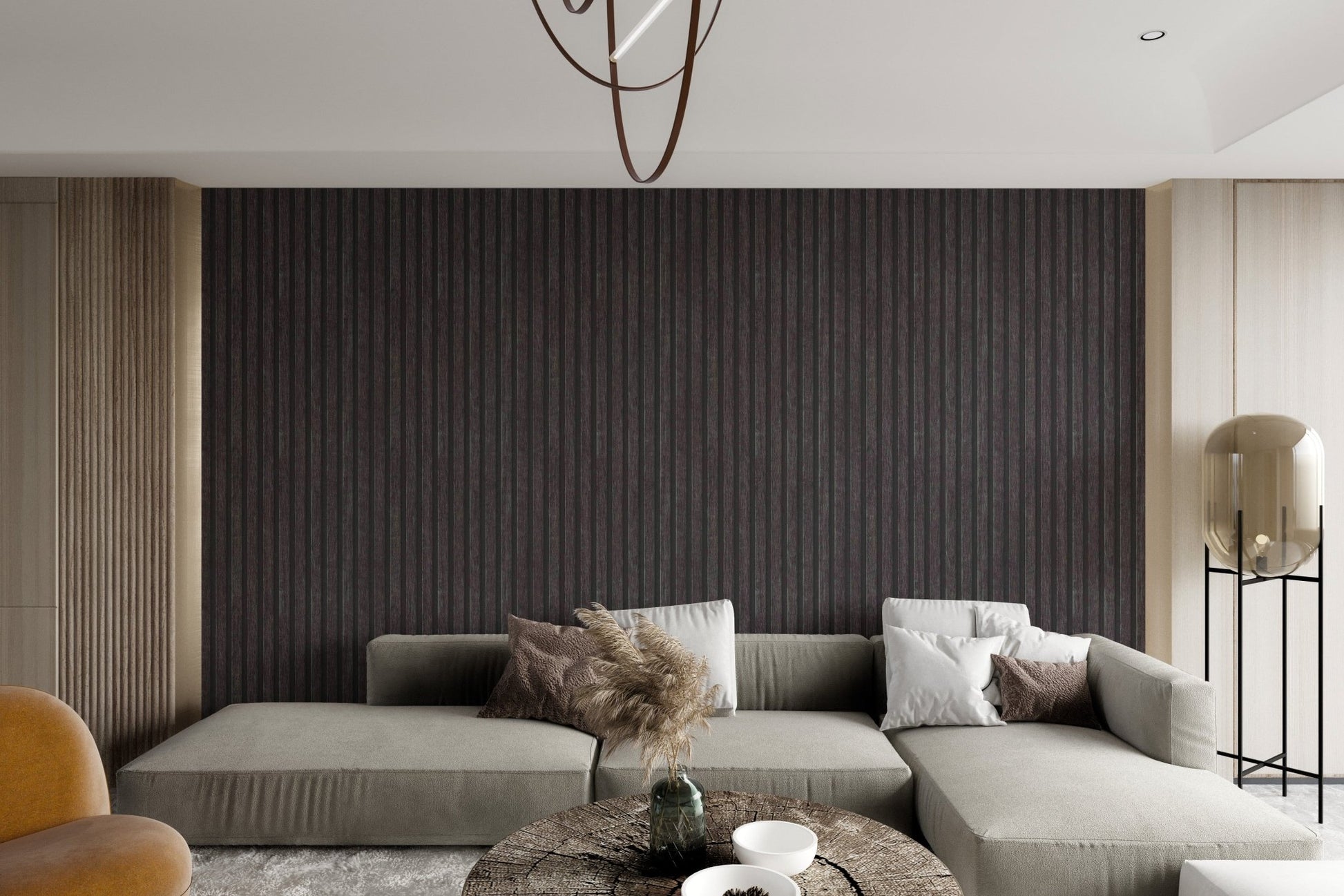 Black Grunge Vertical Stripe Wallpaper
