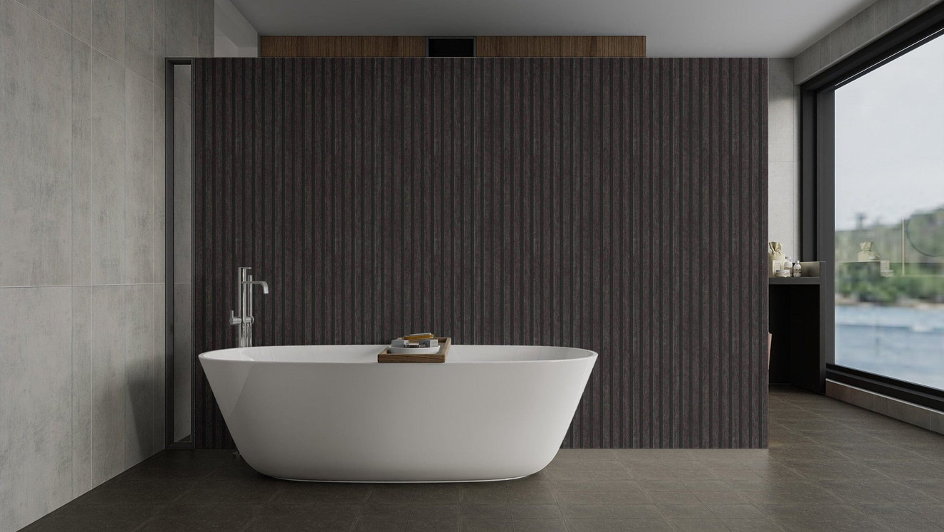 Black Grunge Wood Stripe Wallpaper Design
