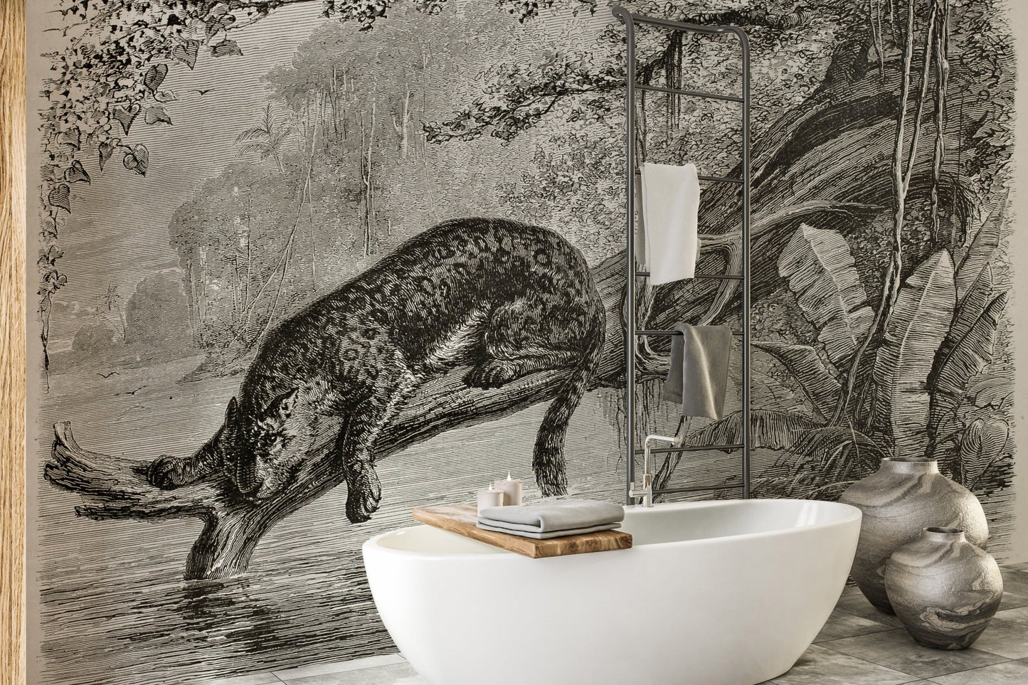 Black Leopard Print Wallpaper - Giffywalls A556