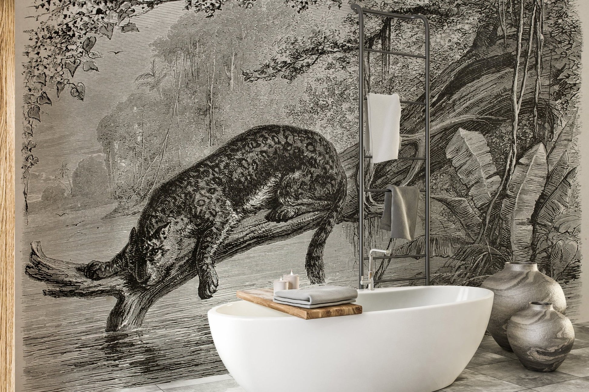 Black Leopard Print Wallpaper - Giffywalls A556
