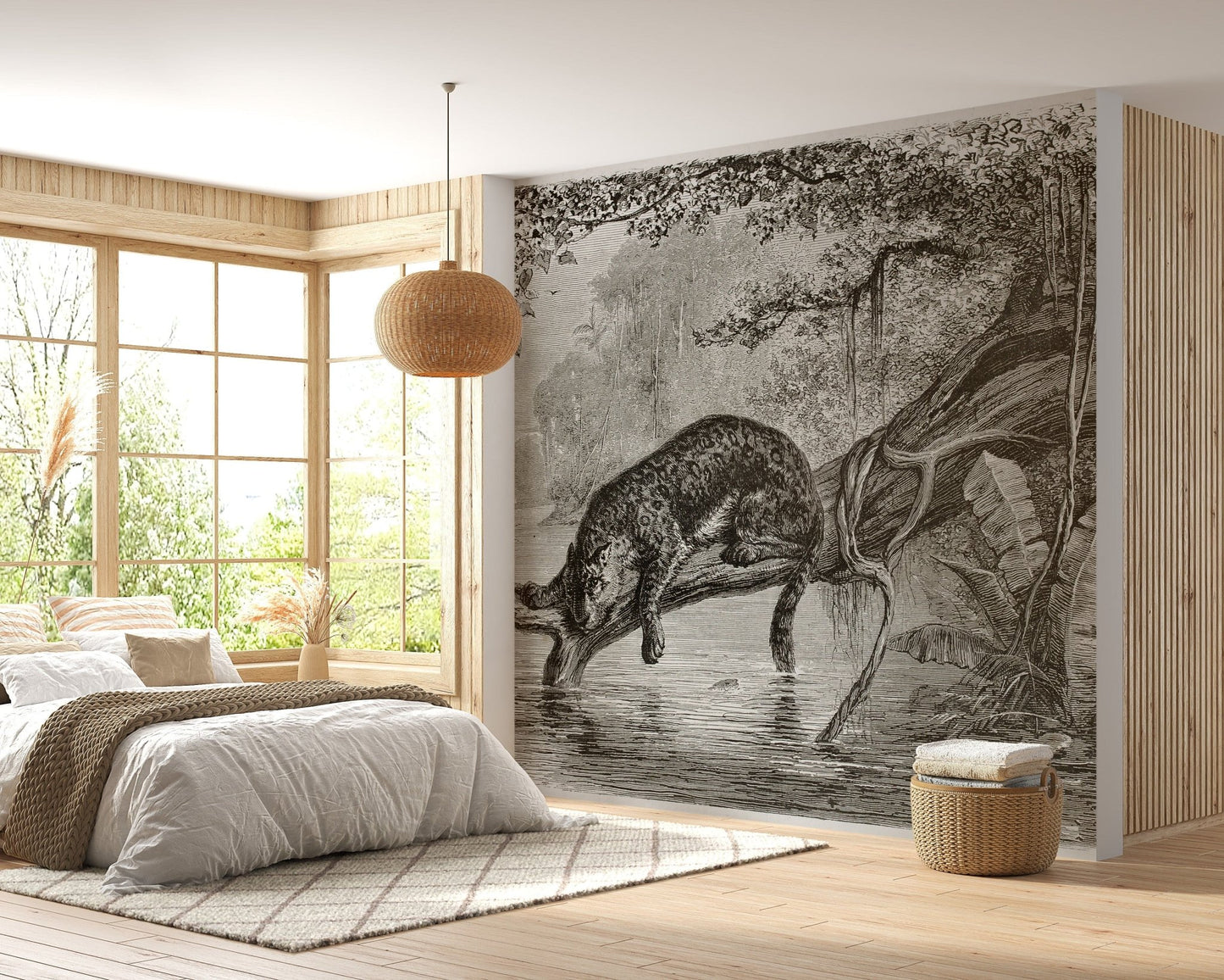Black Leopard Print Wallpaper A556
