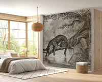 Black Leopard Print Wallpaper A556
