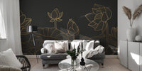 Black Lotus Luxury Wallpaper Mural - Giffywalls