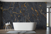 Black Marble Wallpaper Mural - Giffywalls marble-04