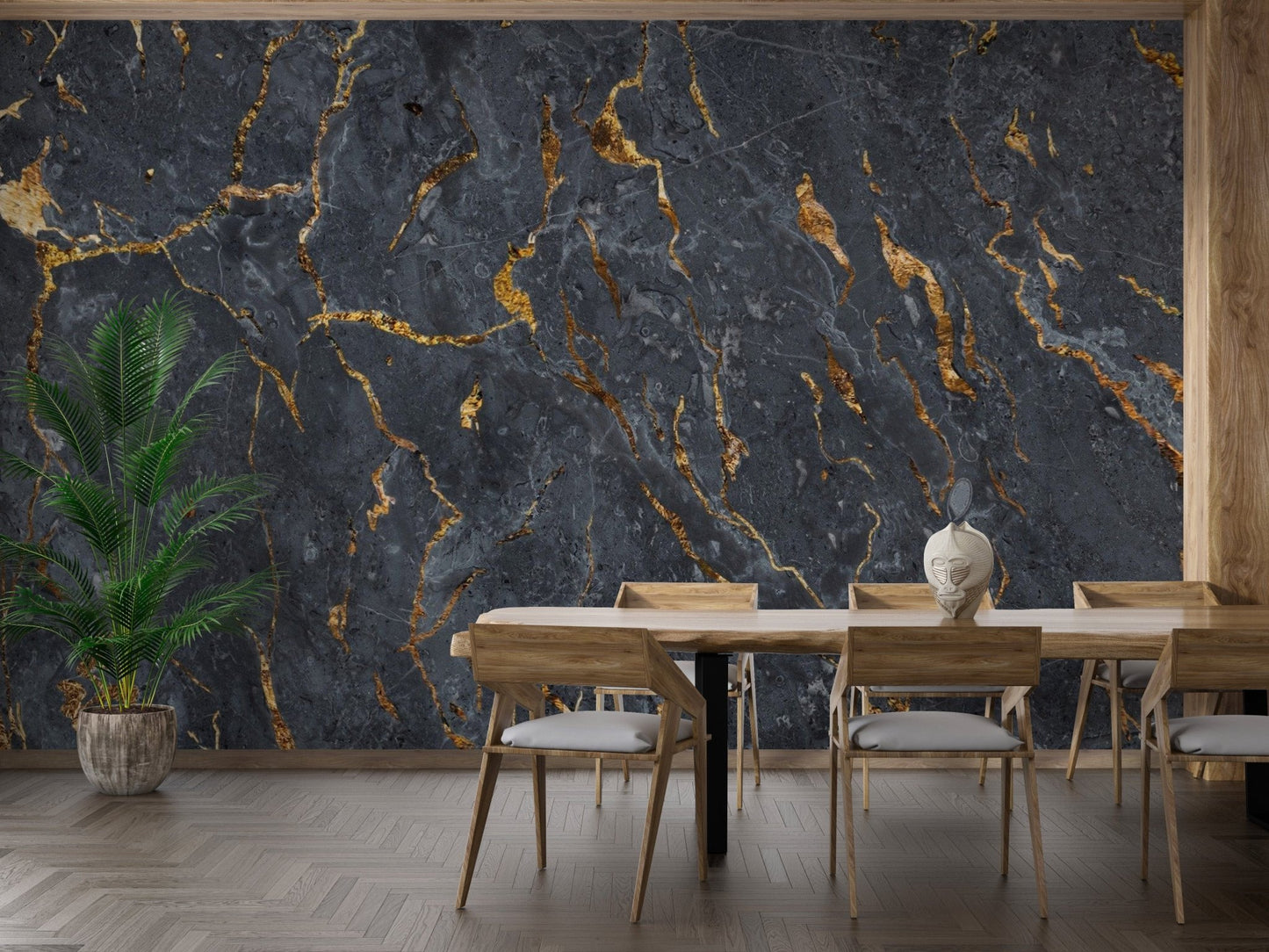 Black Marble Wallpaper Mural - Giffywalls marble-04