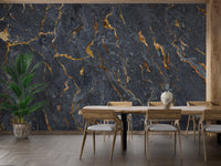 Black Marble Wallpaper Mural - Giffywalls marble-04
